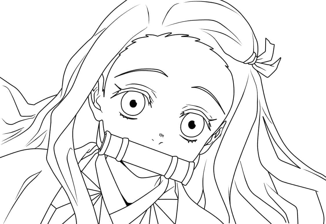 Dibujos de Imprimible Nezuko Kamado para colorear