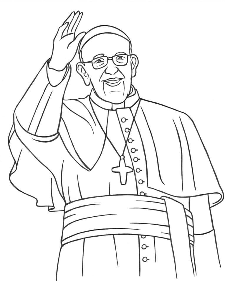 Dibujos de Imprimible Pope Francis para colorear