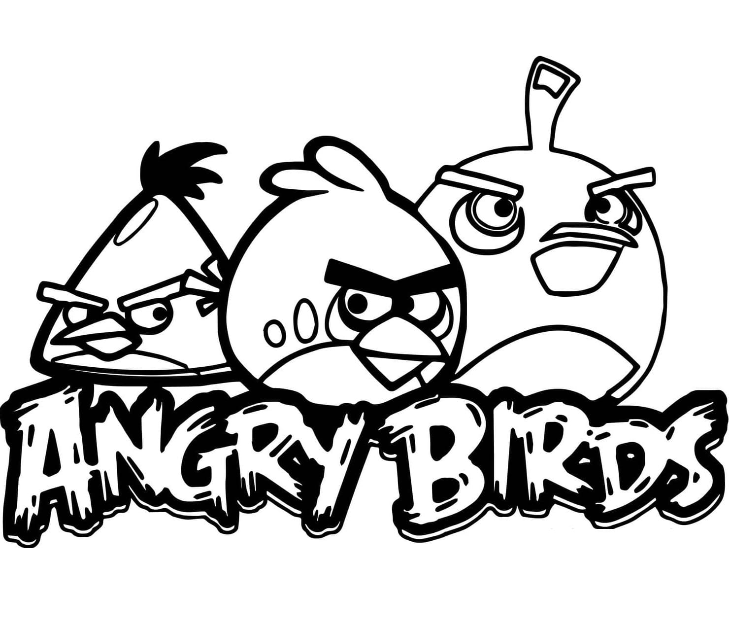 Dibujos de Increíbles Angry Birds para colorear