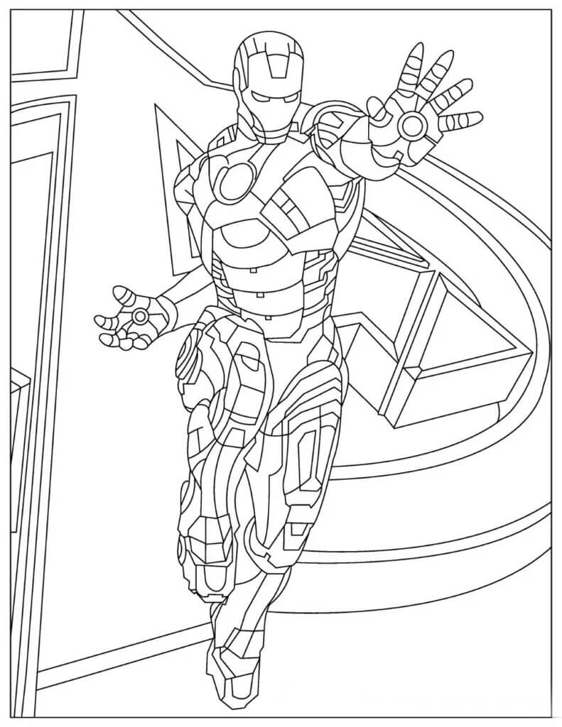 Ironman de Avengers para colorir