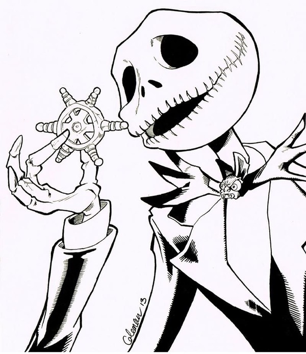 Dibujos de Jack Skellington gratis para niños para colorear