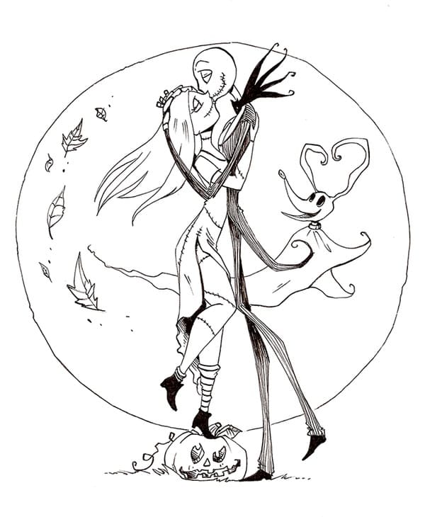Dibujos de Jack Skellington para niños para colorear