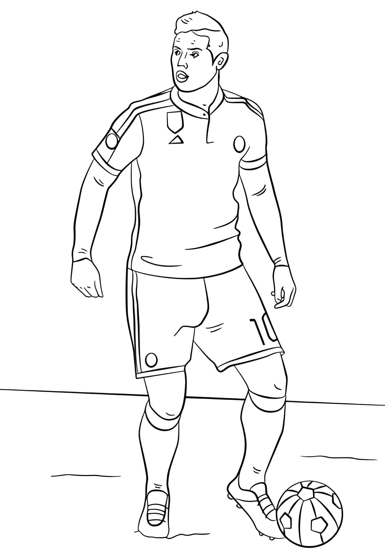 Dibujos de James Rodríguez gratis para colorear