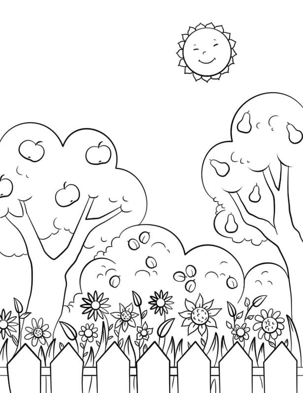 Dibujos de Jardín 2 para colorear