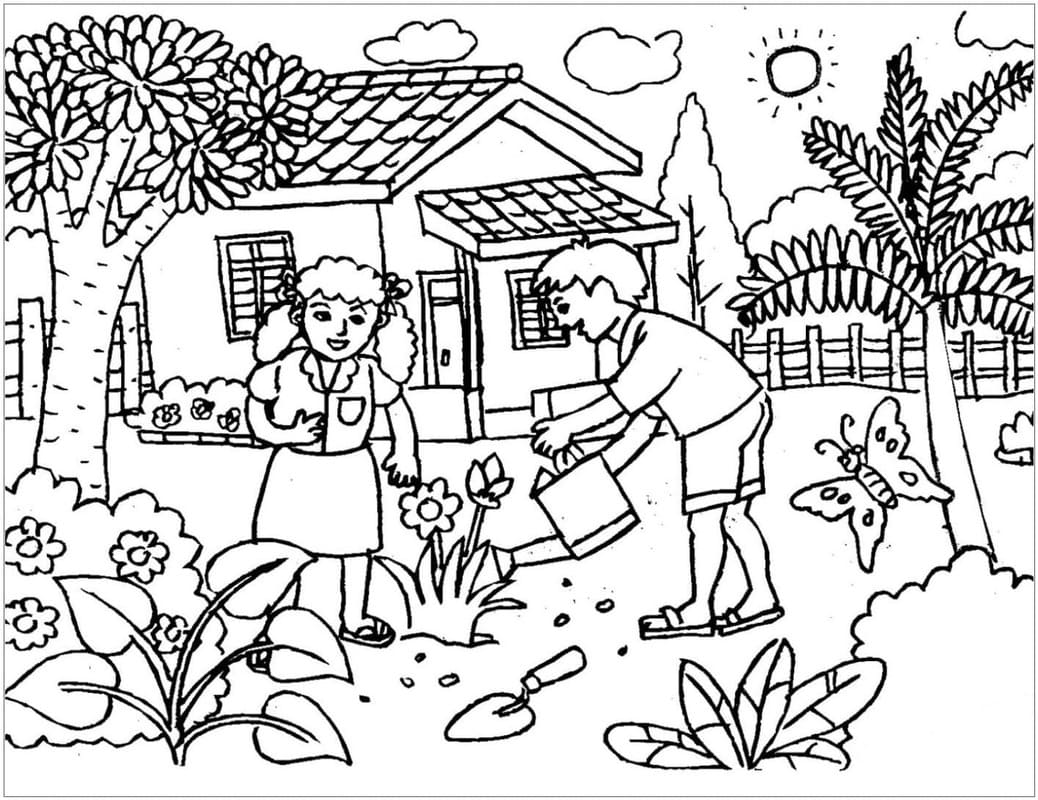 Dibujos de Jardín 6 para colorear