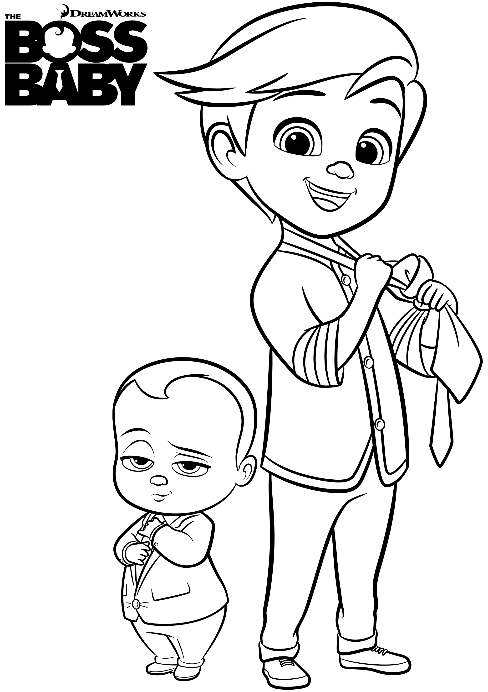 Jefe Bebé Y Tim para colorir
