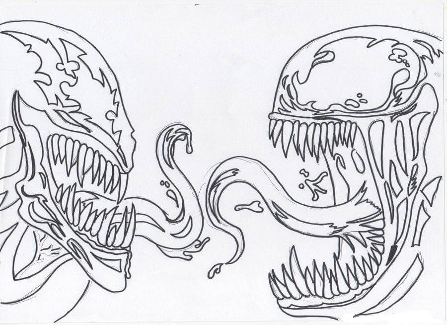 Dibujos de Jefes De Carnicería Y Venom para colorear