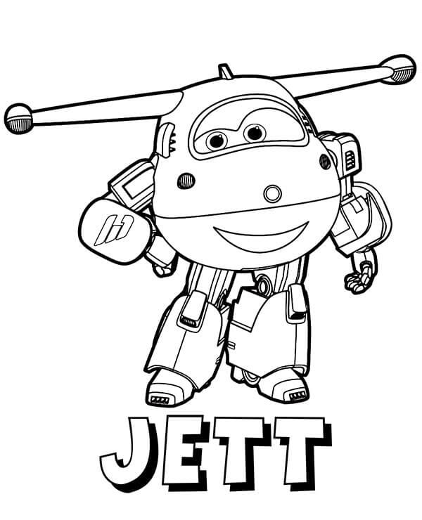 Dibujos de Jett Super Alas Divertido para colorear