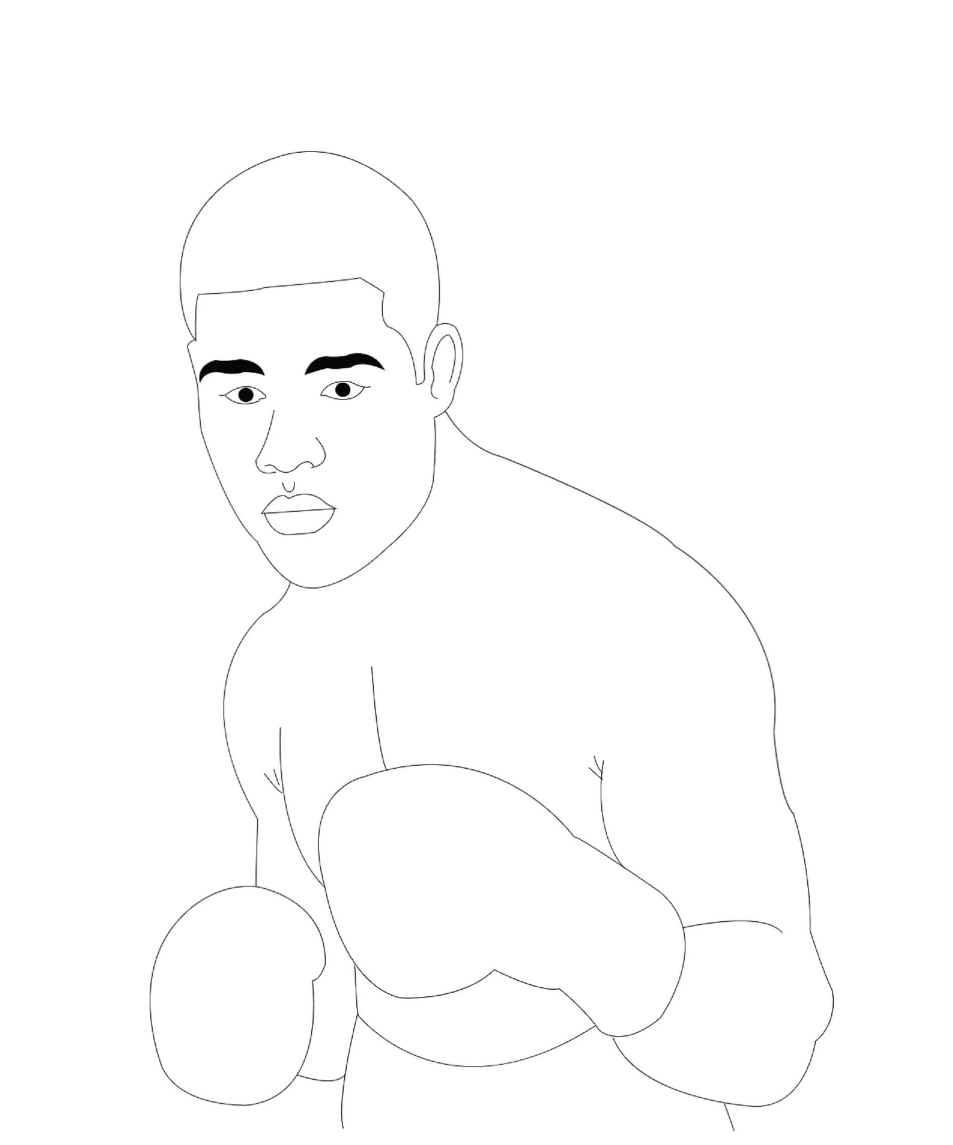 Joe Louis Boxeador para colorir