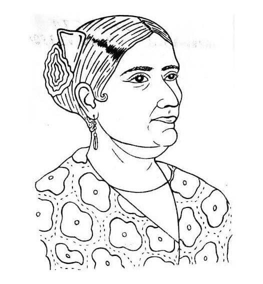 Dibujos de Josefa Ortiz de Mexico para colorear