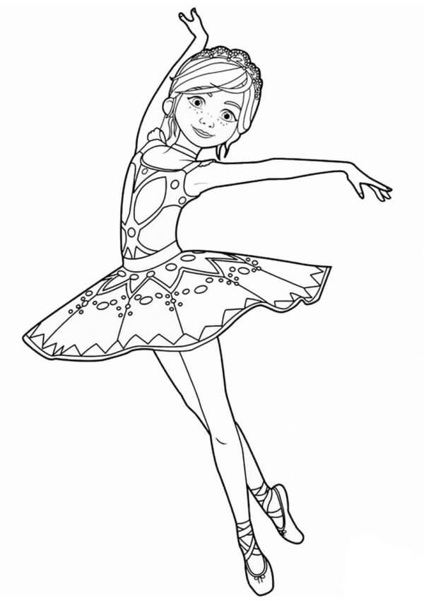 Joven Bailarina De Ballet para colorir
