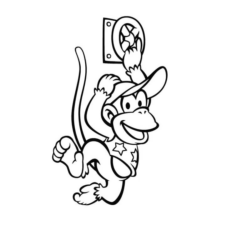Dibujos de Juego Diddy Kong para colorear