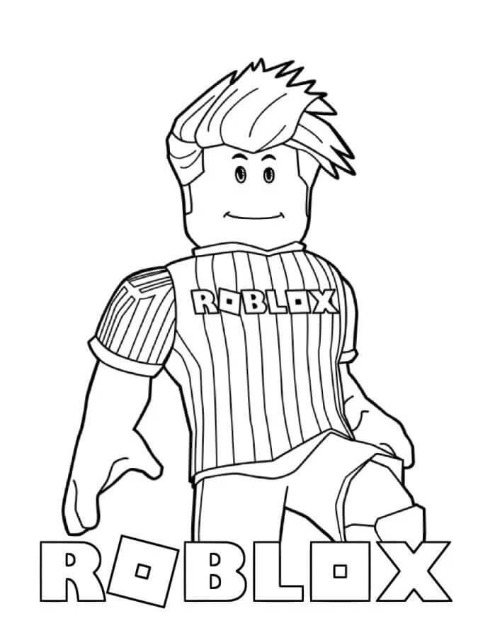 Jugador de Futbol de Roblox para colorir