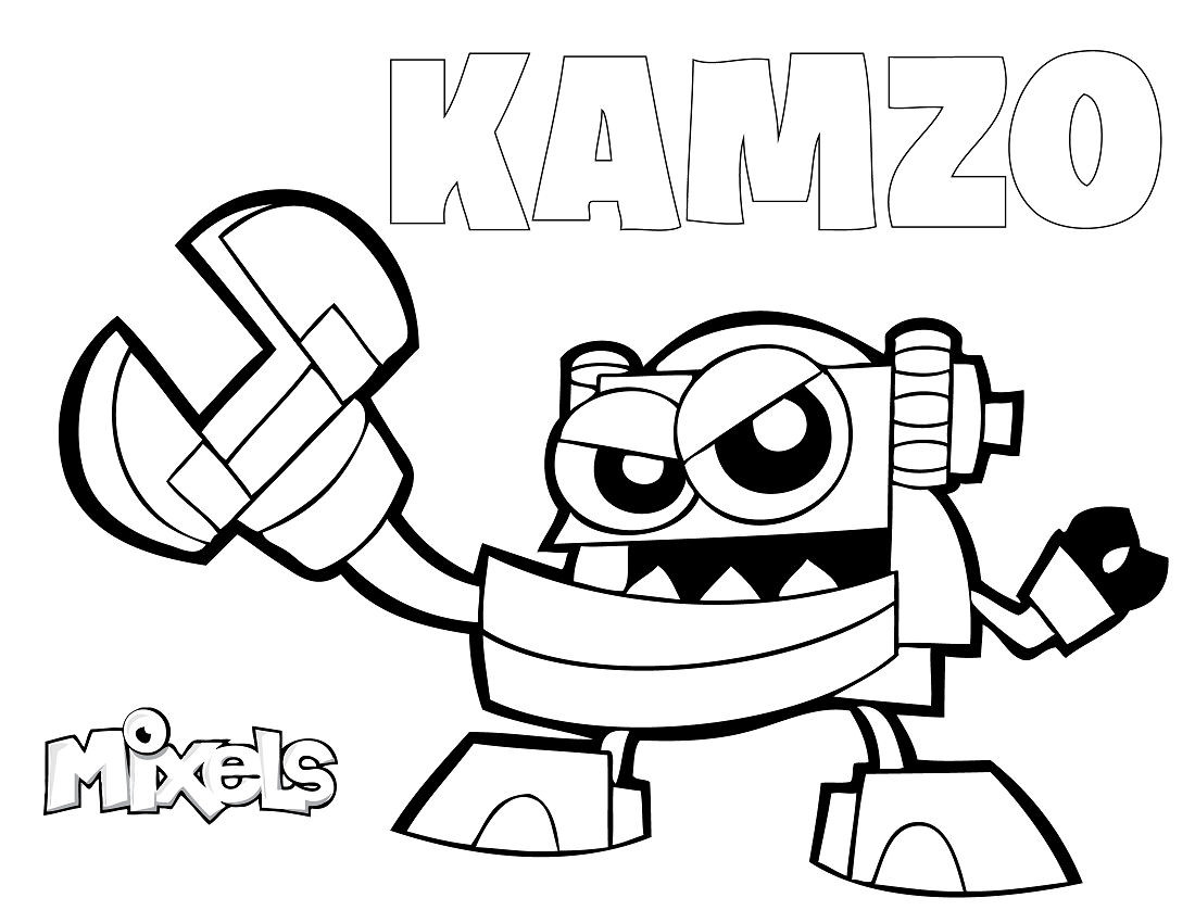 Dibujos de Kamzo Mixels para colorear