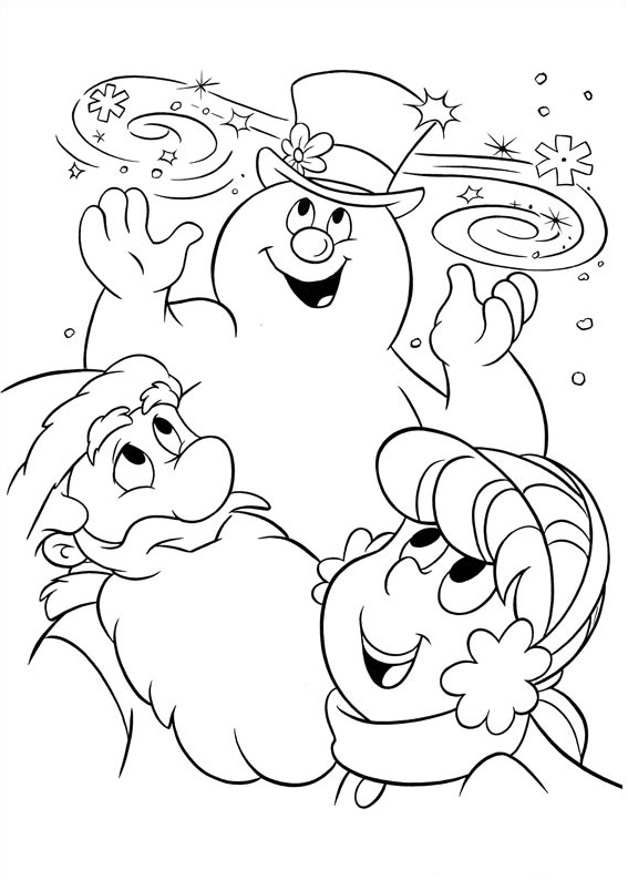 Dibujos de Karen, Papa Noel Claus Y Frosty para colorear