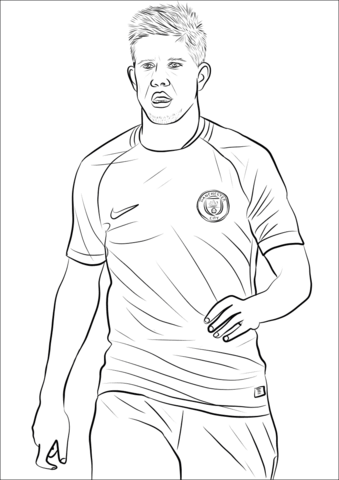 Kevin De Bruyne, Jugador De Fútbol para colorir