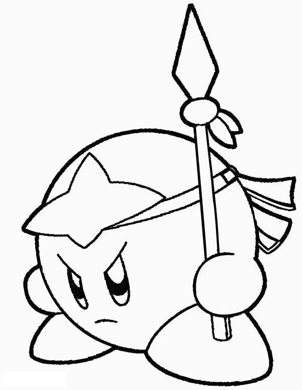 Kirby Luchando para colorir
