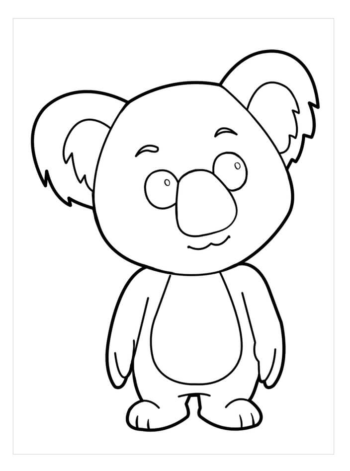 Dibujos de Koala de Pie para colorear