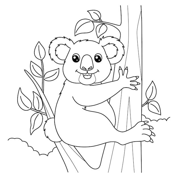 Dibujos de Koala Divertido para colorear