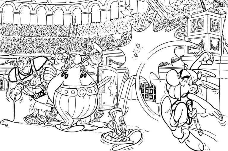 Dibujos de La Arena De Astérix y Obélix para colorear