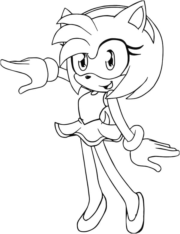 Dibujos de La imagen de Amy Rose para colorear