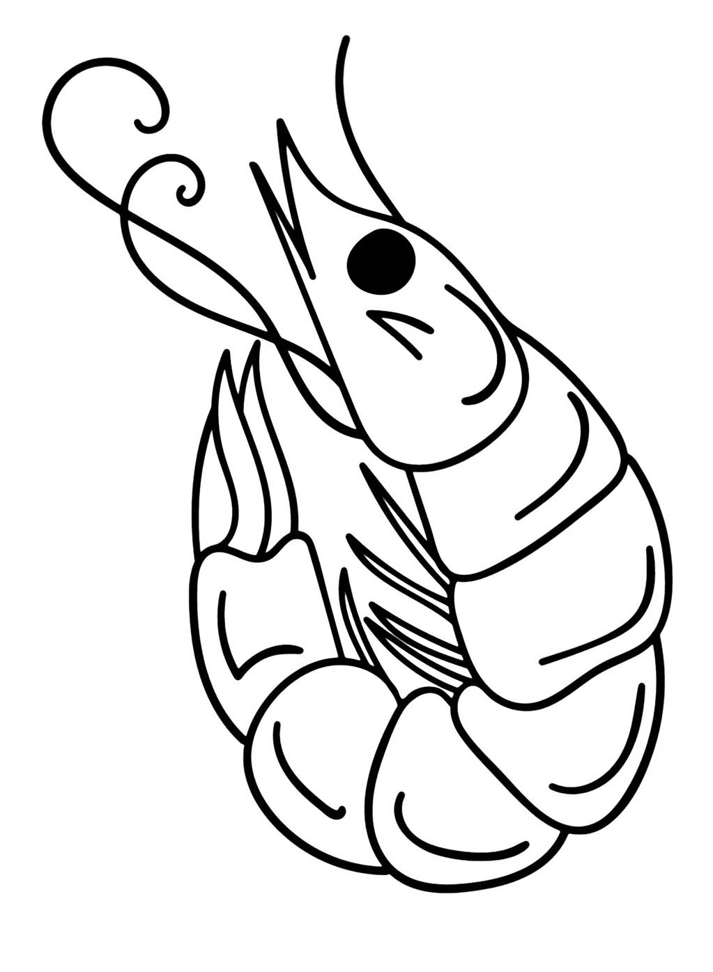 Camarones para colorear