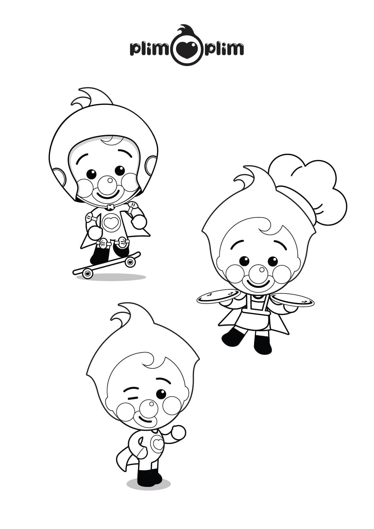 Dibujos de La imagen de Plim Plim para colorear