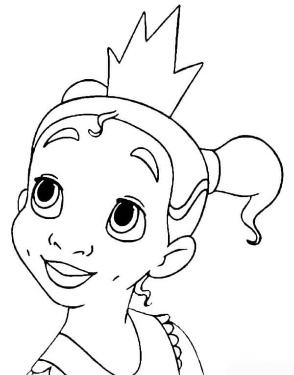Dibujos de La Pequeña Princesa Tiana para colorear