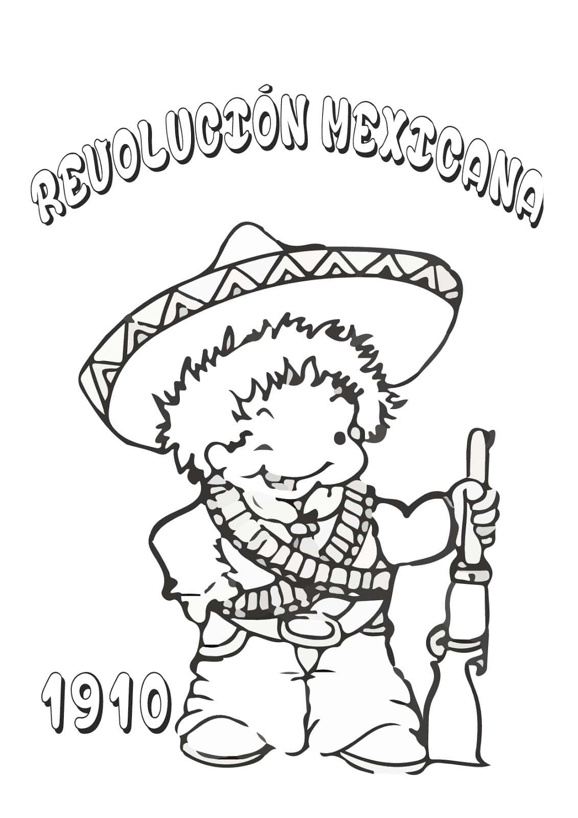 Dibujos de La Revolución Mexicana 5 para colorear