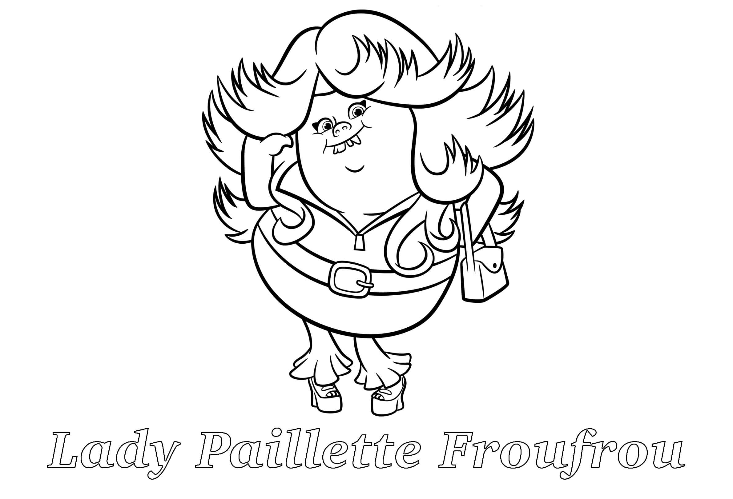 Lady Paillette Frufrou para colorir