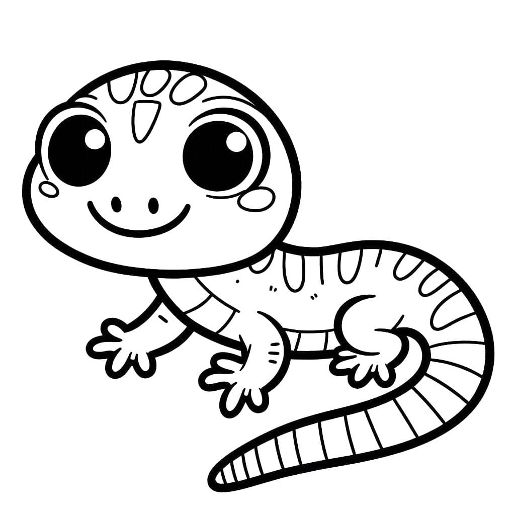 Dibujos de Lagartija lindo para colorear