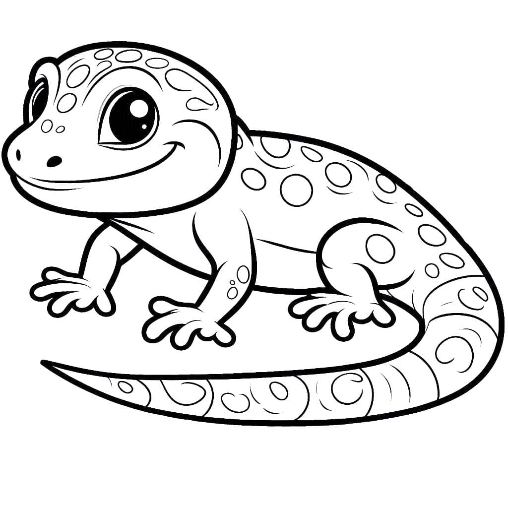 Dibujos de Lagartija muy lindo para colorear