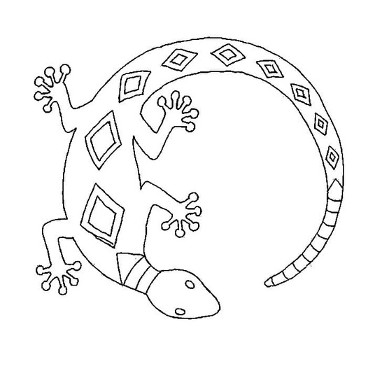 Dibujos de Lagartija sencillo para colorear