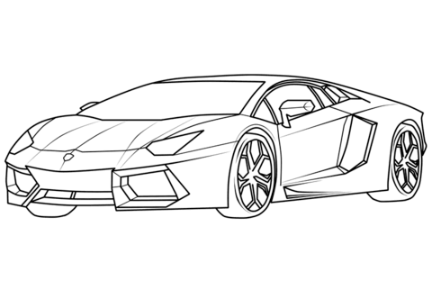 Dibujos de Lamborghini Aventador para colorear