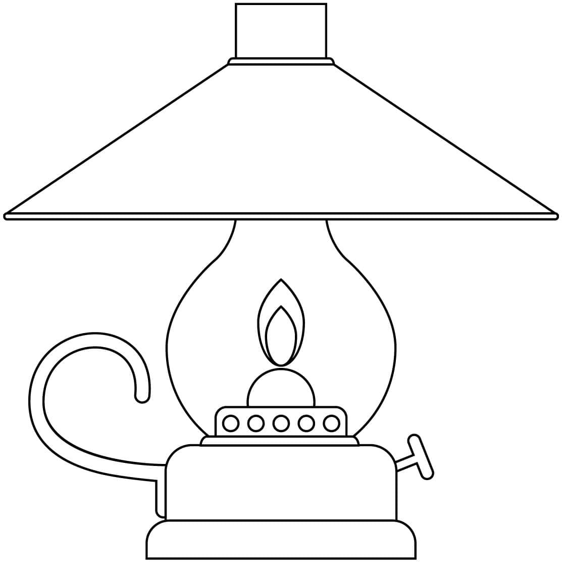 Dibujos de Lampara fácil para colorear