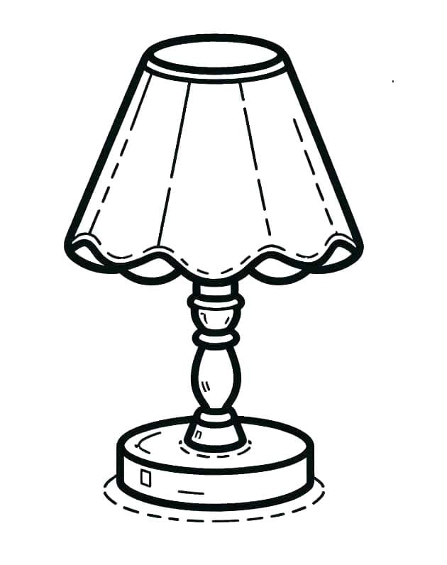 Dibujos de Lampara Sencillo gratuito para colorear
