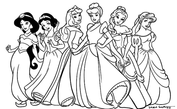 Dibujos de Las Princesas Disney para colorear