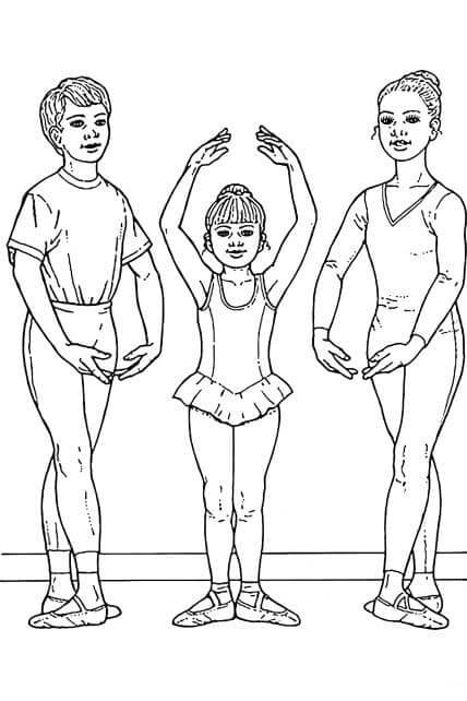 Dibujos de Lecciones De Ballet para colorear
