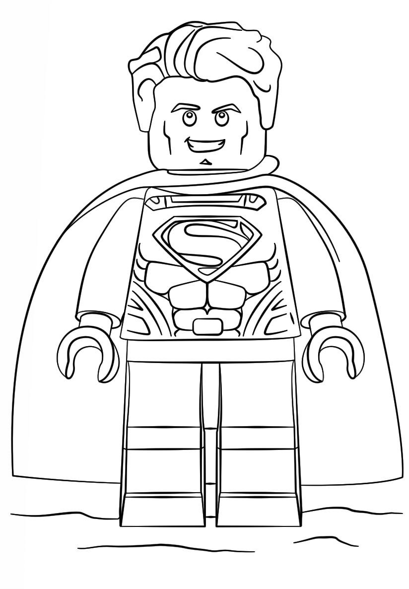 Dibujos de Lego Corriente Continua Superhombre para colorear