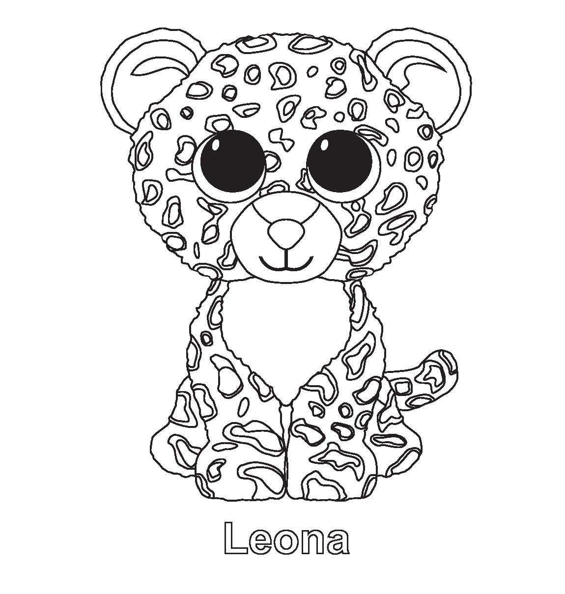 Dibujos de Leona Beanie Boo para colorear