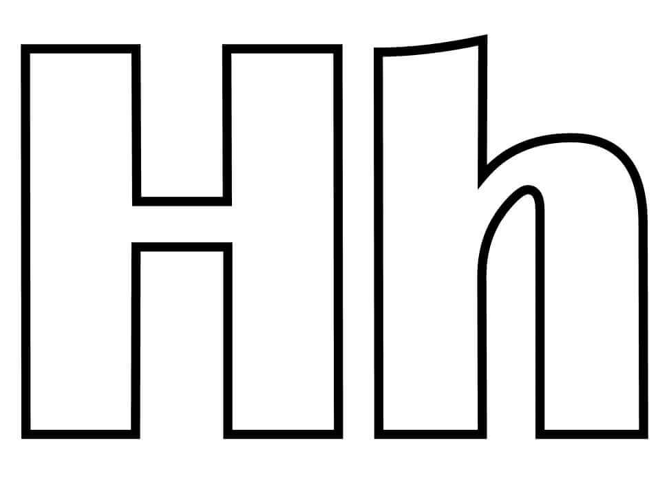 Letra H h para colorir