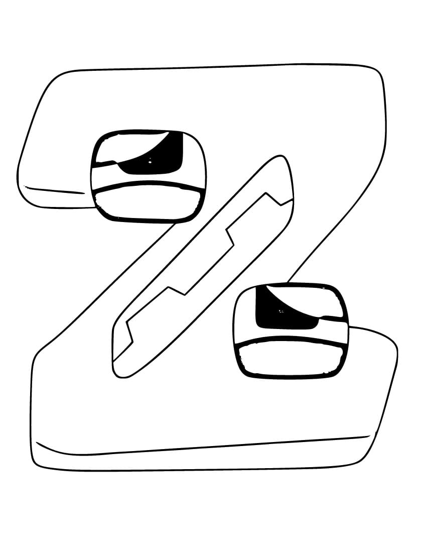 Dibujos de Letra Z del Alphabet Lore para colorear
