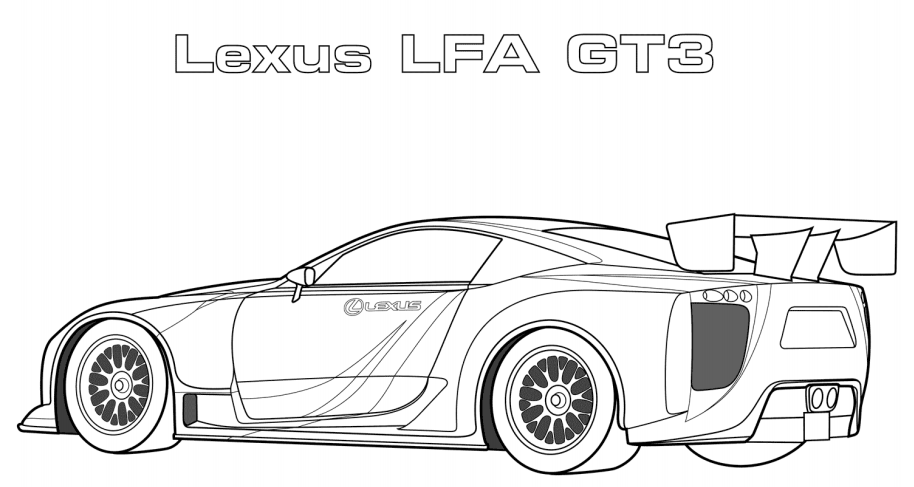 Lexus LFA GT3 para colorir