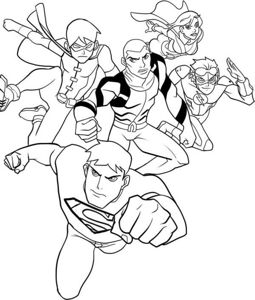 Young Justice coloring pages