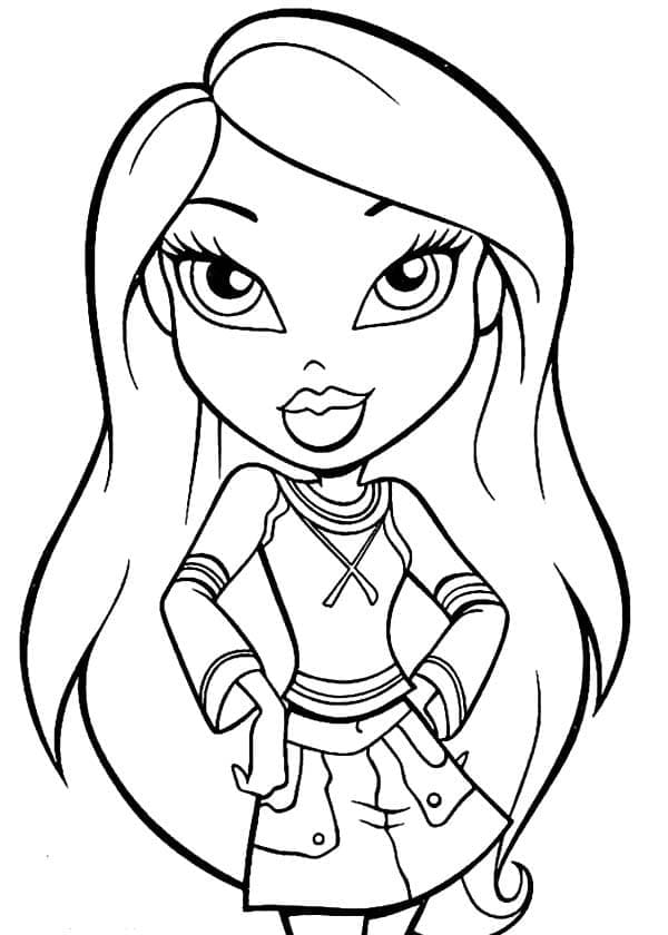 Dibujos de Linda muñeca Bratz para colorear