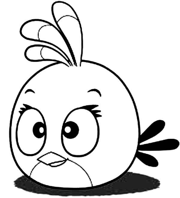 Linda Stella en Angry Birds para colorir
