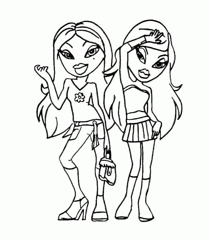 Dibujos de Lindas muñecas Bratz para colorear