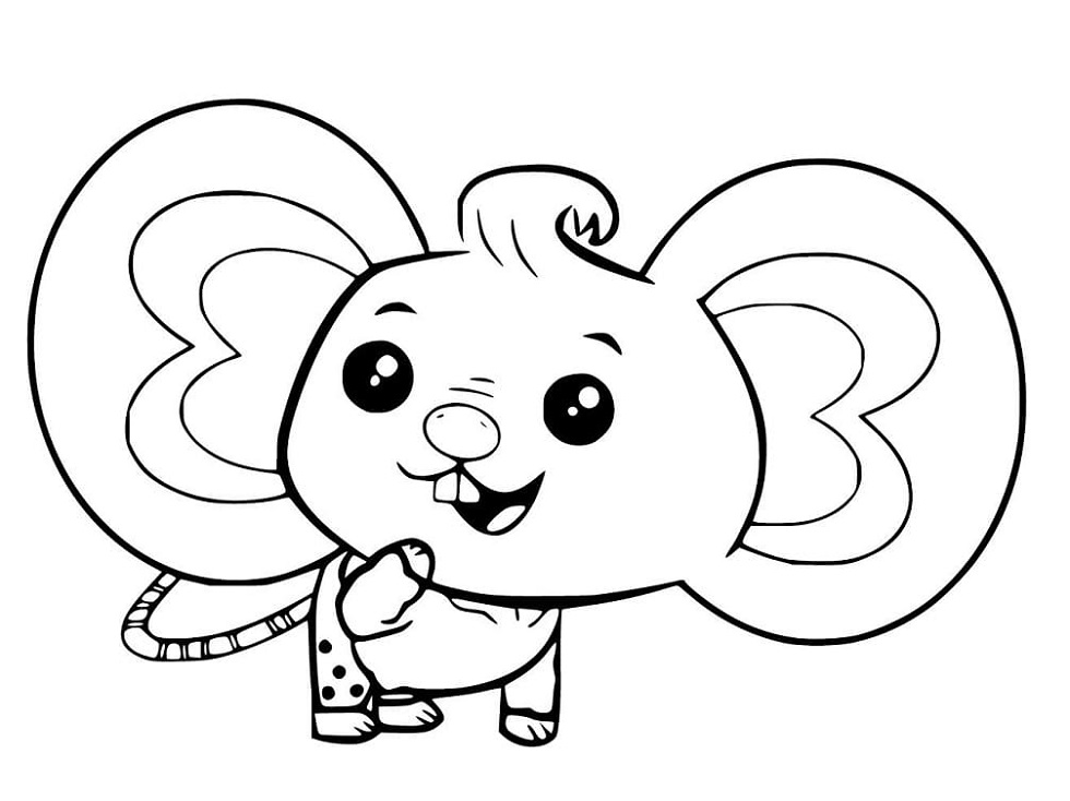 Dibujos de lindo Ratón Patata para colorear