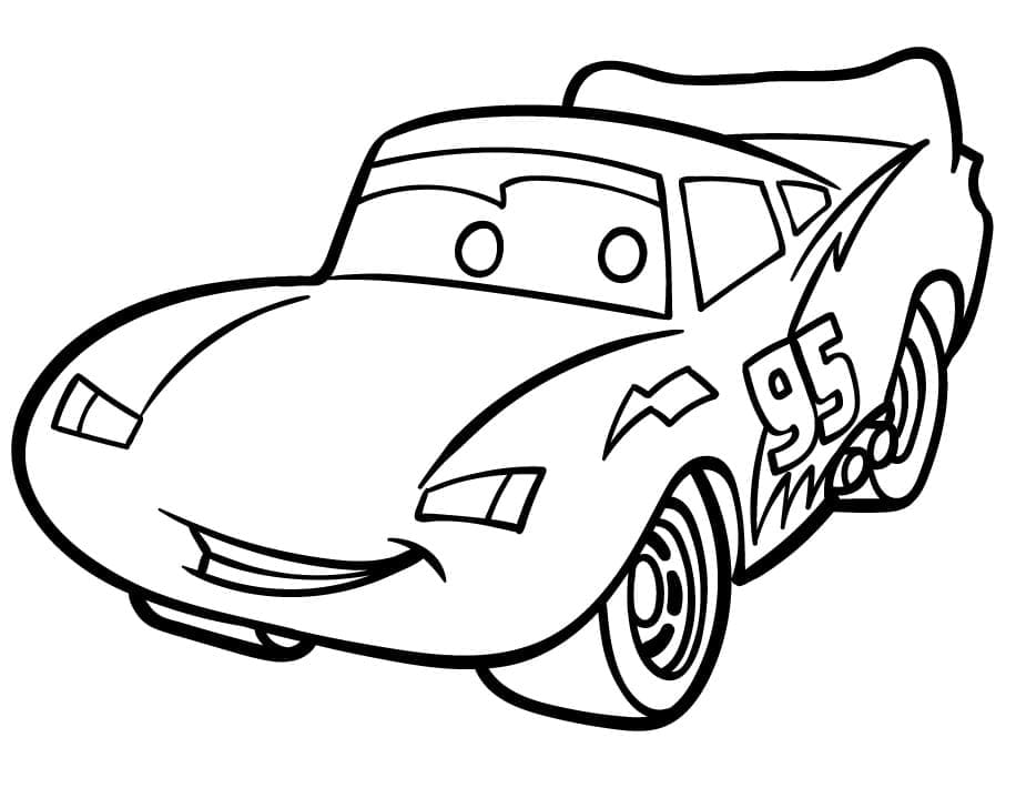 Lindo Rayo McQueen para colorir