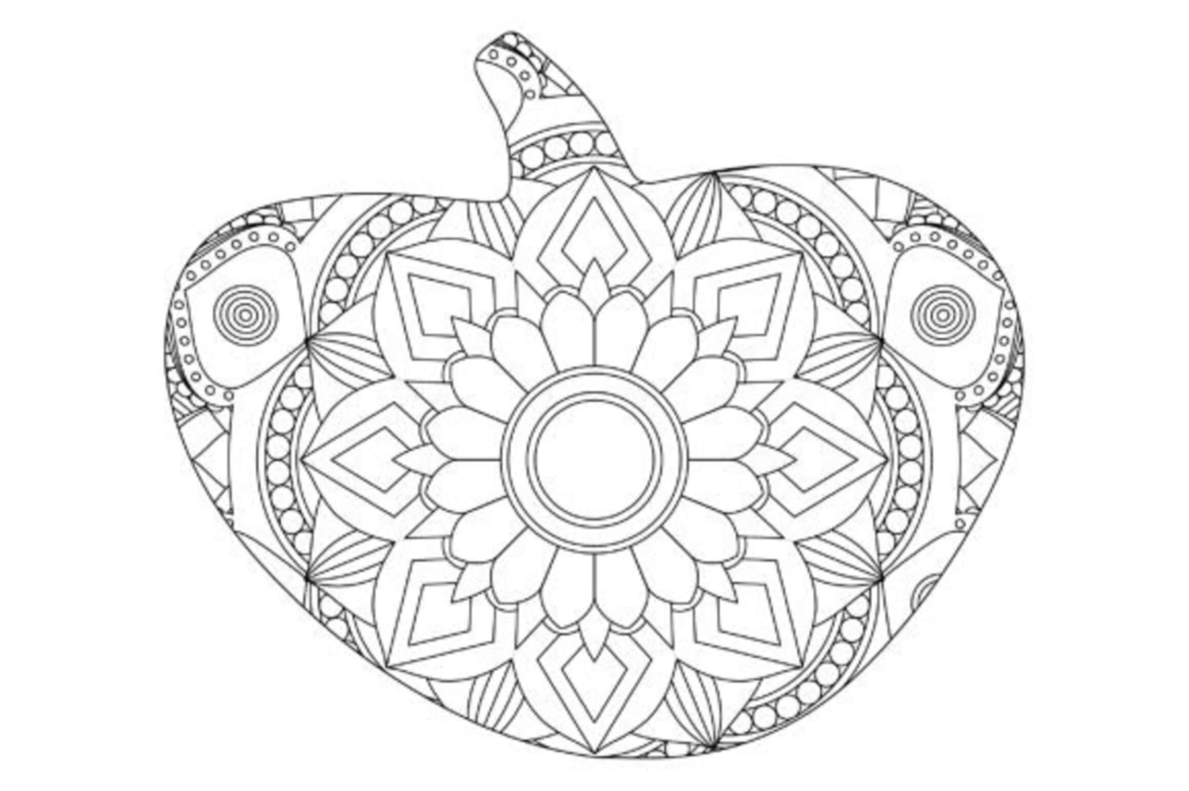 Dibujos de Lindos mandalas de Halloween para colorear